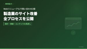 製造業Webサイトの問い合わせ改善とリニューアル施策のイメージ